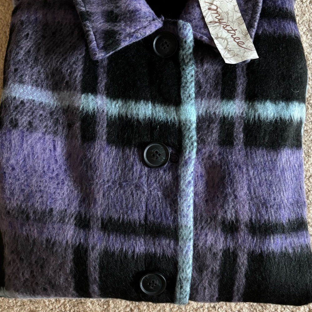 Mystree Purple Plaid Jacket - Picture 5 of 6
